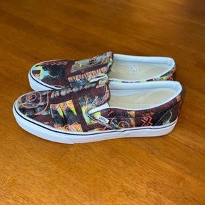 Multi Colored Slip On Vans